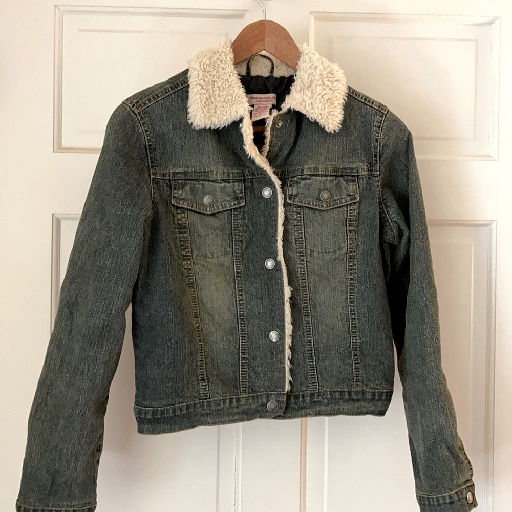Girls Sherpa trimmed Jean jacket